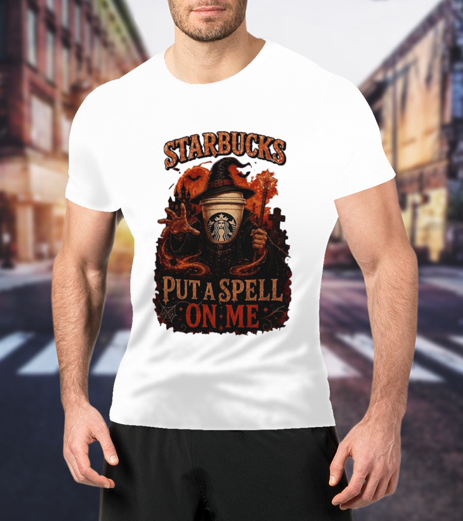 Starbucks Halloween Witch Put A Spell On Me Coffee Magic T-Shirt