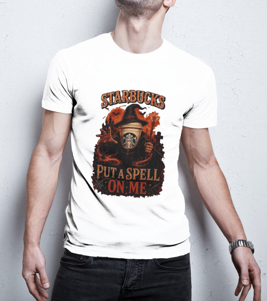 Starbucks Halloween Witch Put A Spell On Me Coffee Magic T-Shirt