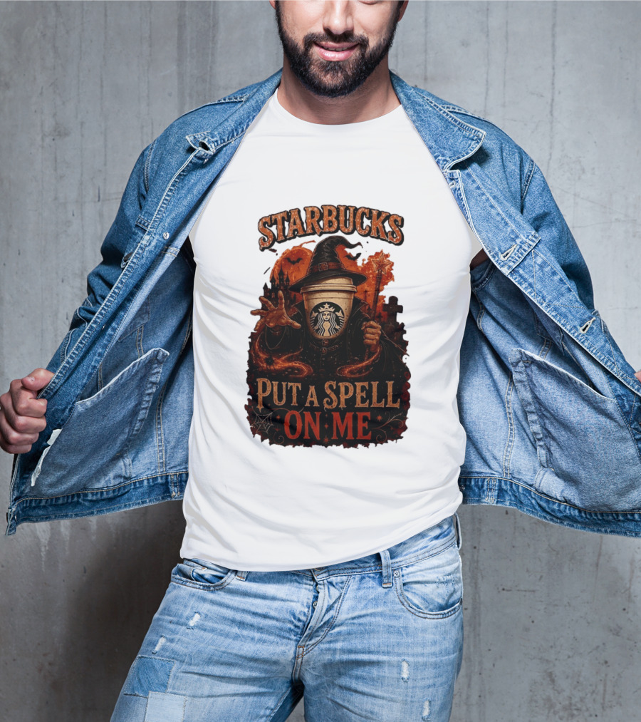 Starbucks Halloween Witch Put A Spell On Me Coffee Magic T-Shirt