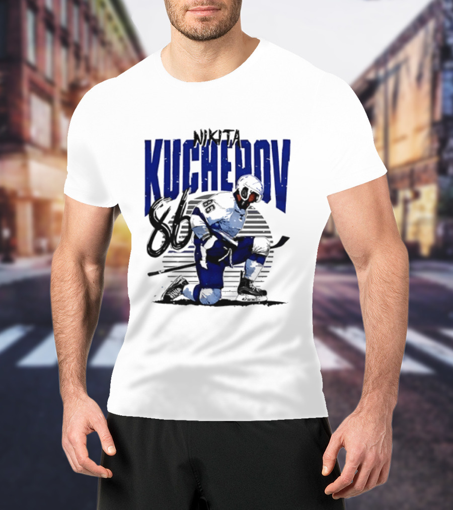 Nikita Kucherov 86 Tampa Bay Lightning Hockey Celebration T-Shirt