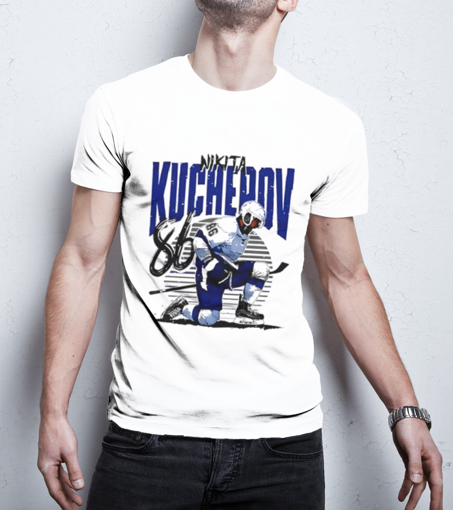 Nikita Kucherov 86 Tampa Bay Lightning Hockey Celebration T-Shirt