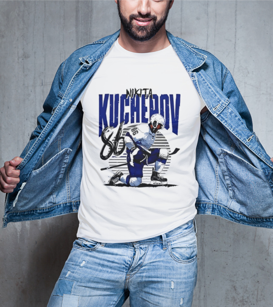 Nikita Kucherov 86 Tampa Bay Lightning Hockey Celebration T-Shirt