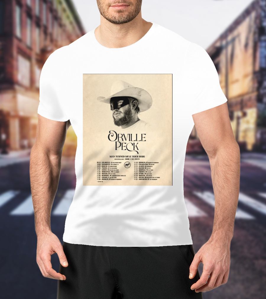 Orville Peck Man Turned Mule Tour 2026 Special Guest Abbie Callahan Concert Dates And Locations T-Shirt
