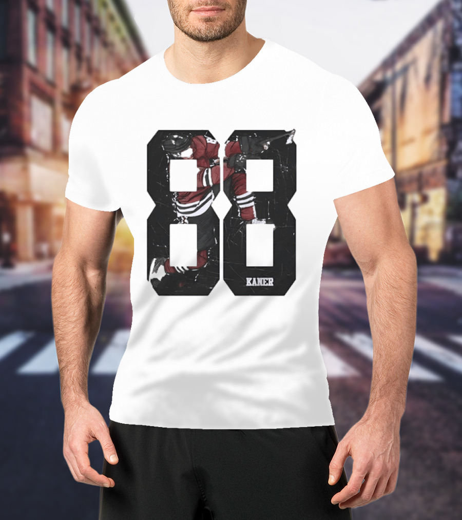 Markdown Patrick Kane Chicago Blackhawks Kaner 88 Ice Hockey Sketch T-Shirt