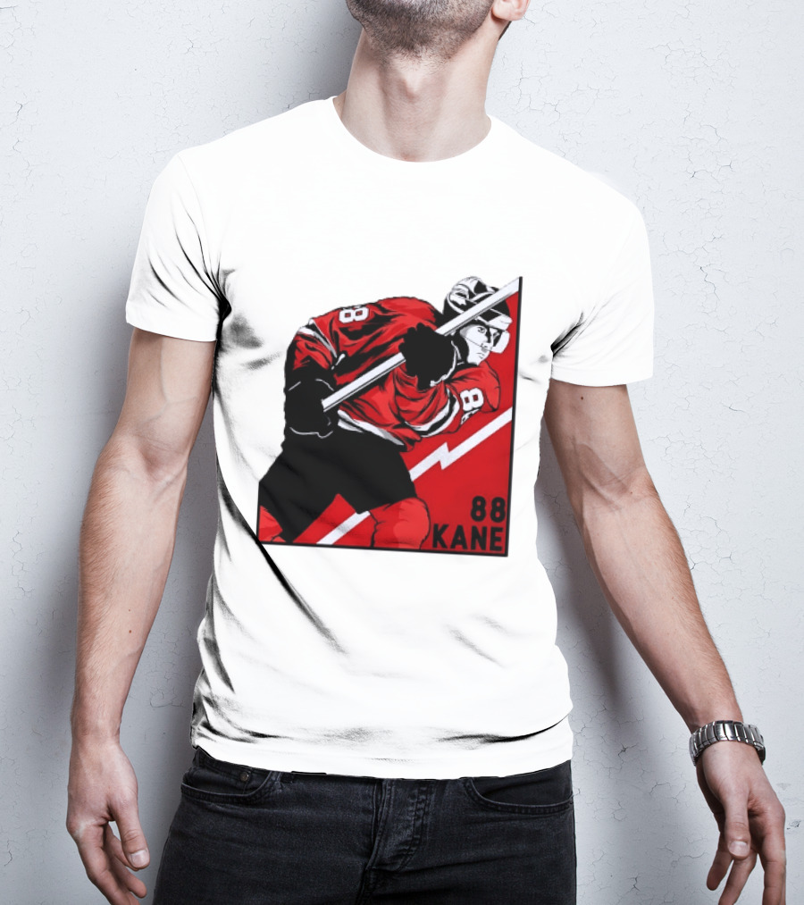 Patrick Kane 88 Chicago Blackhawks Ice Hockey Player Action T-Shirt