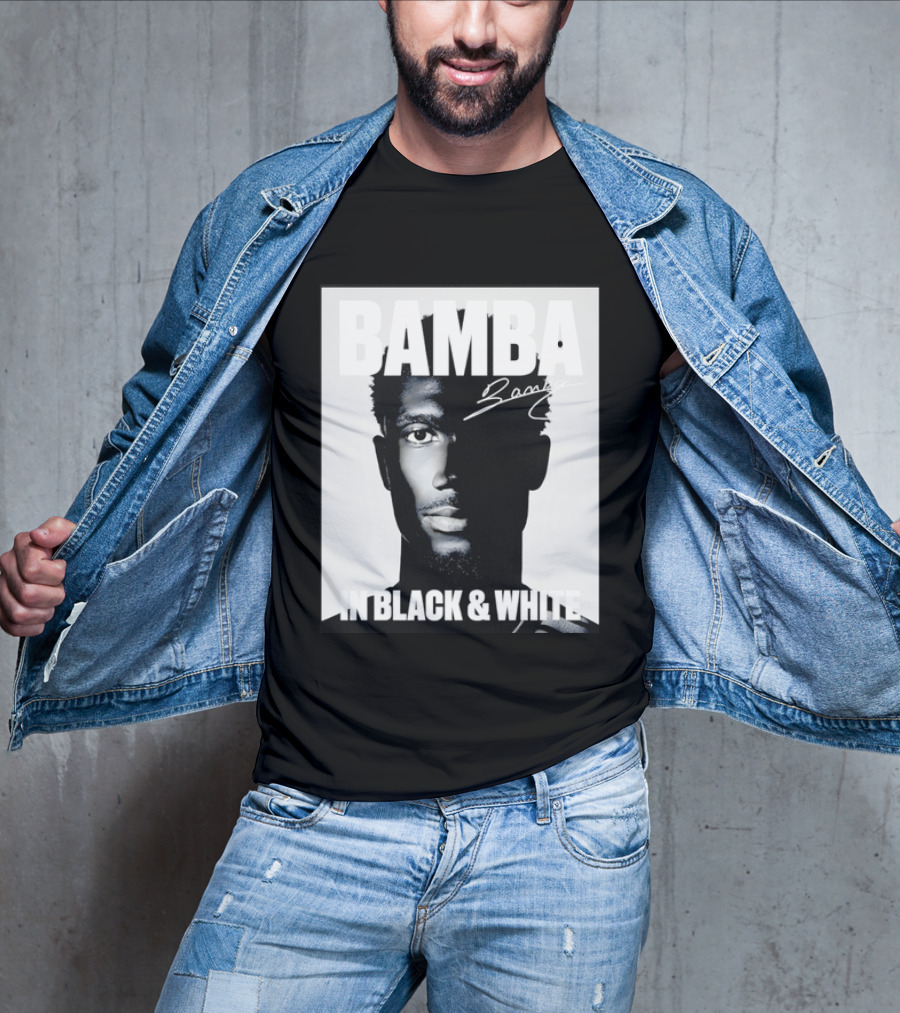 Bamba Signature Black And White NBA Basketball T-Shirt
