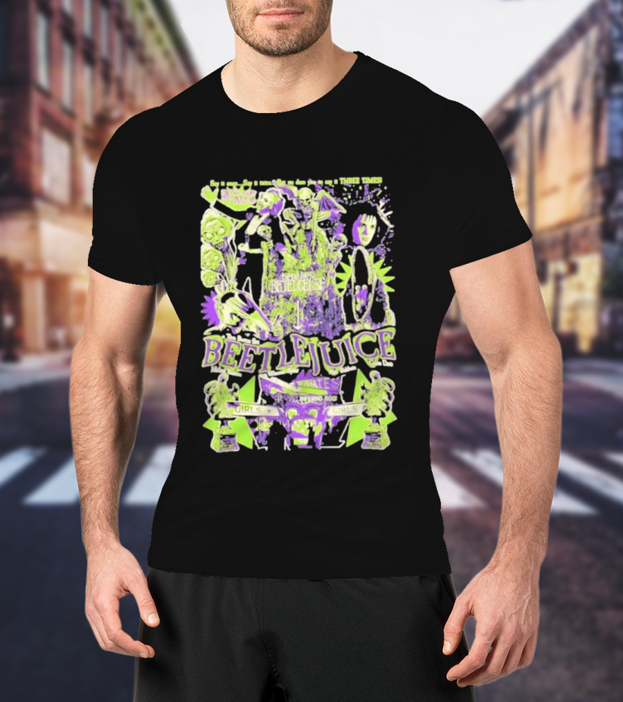 Betelgeuse Beetlejuice Say Once Three Times Rest In Peace Inferno Room Girls T-Shirt