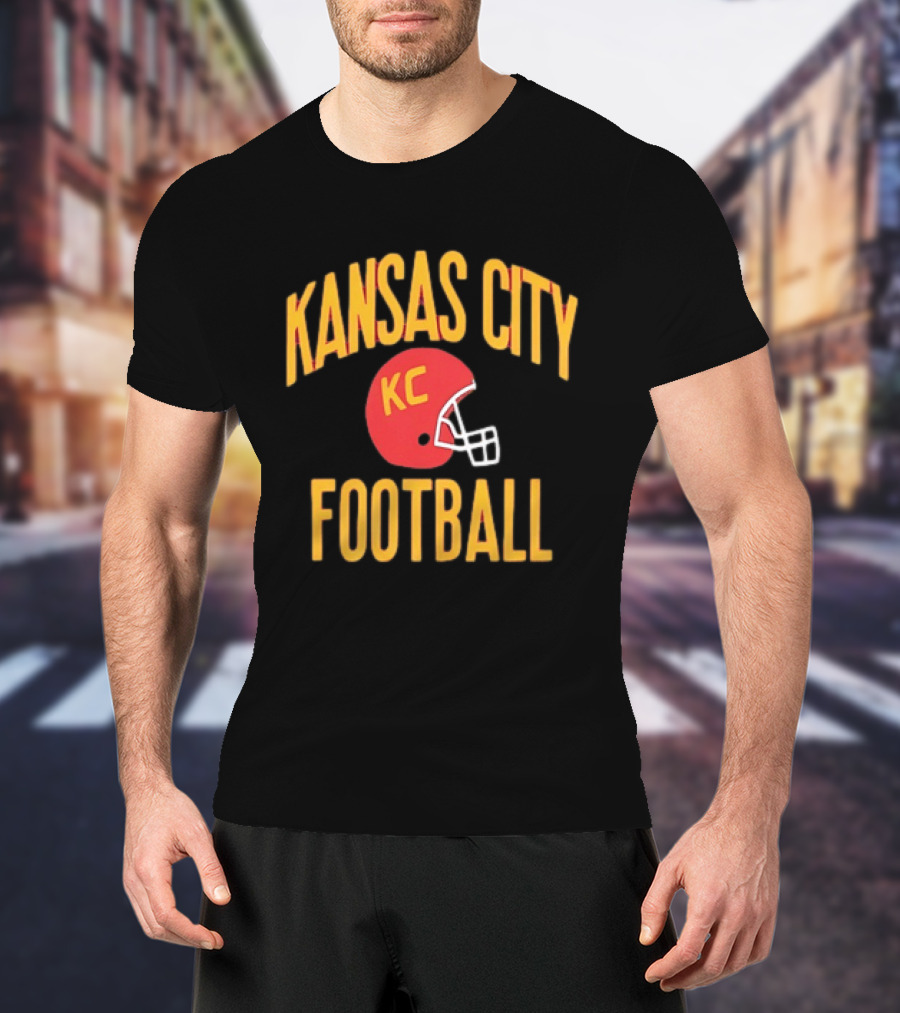 Kansas City KC Football Helmet T-Shirt