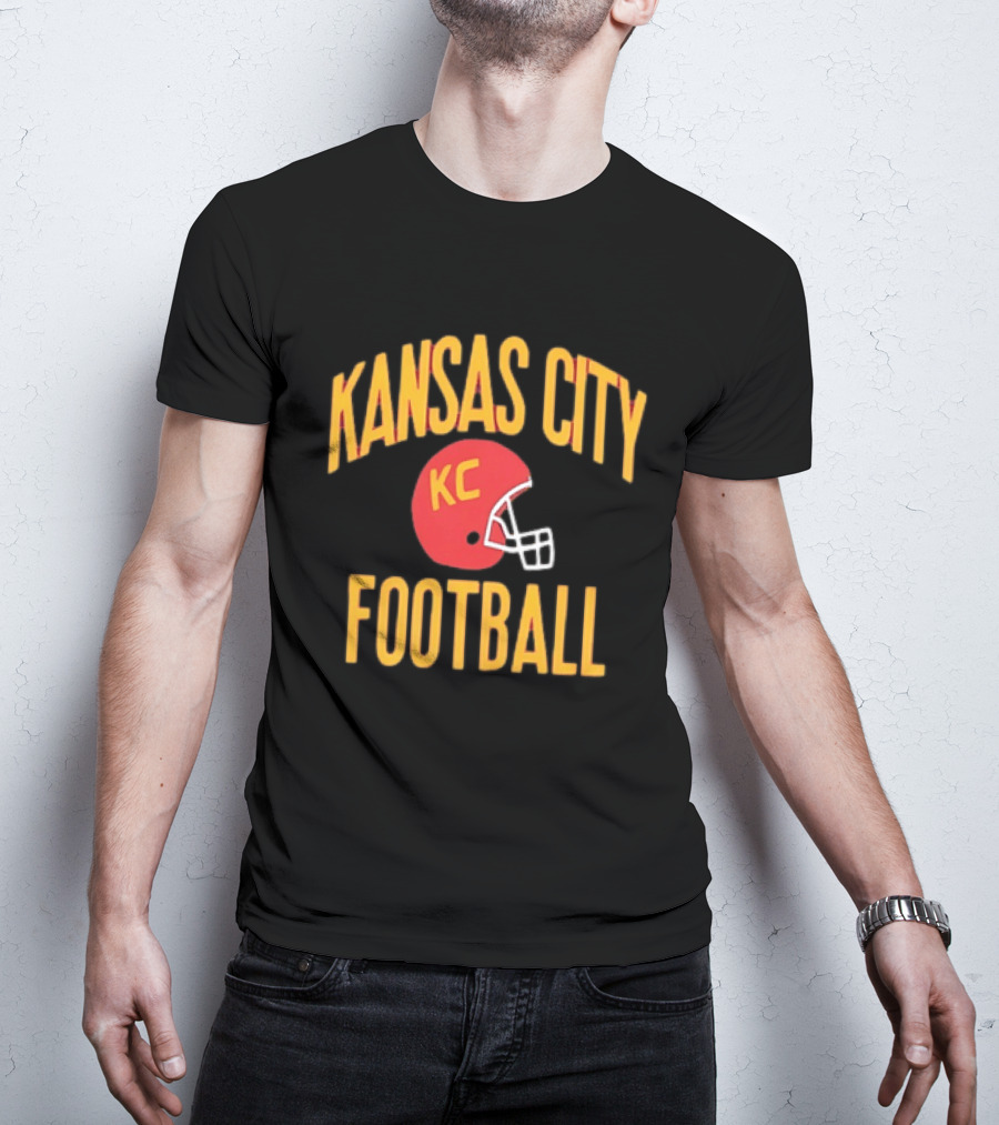 Kansas City KC Football Helmet T-Shirt