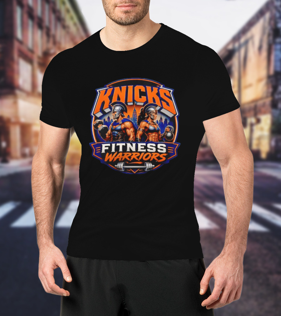 Knicks Fitness Warriors Spartan Gym Workout Motivation T-Shirt