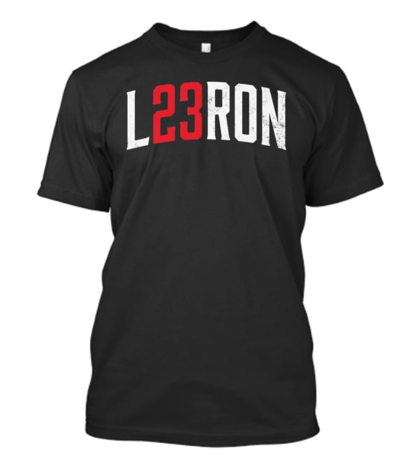 L23Ron Distressed LeBron James NBA Basketball T-Shirt