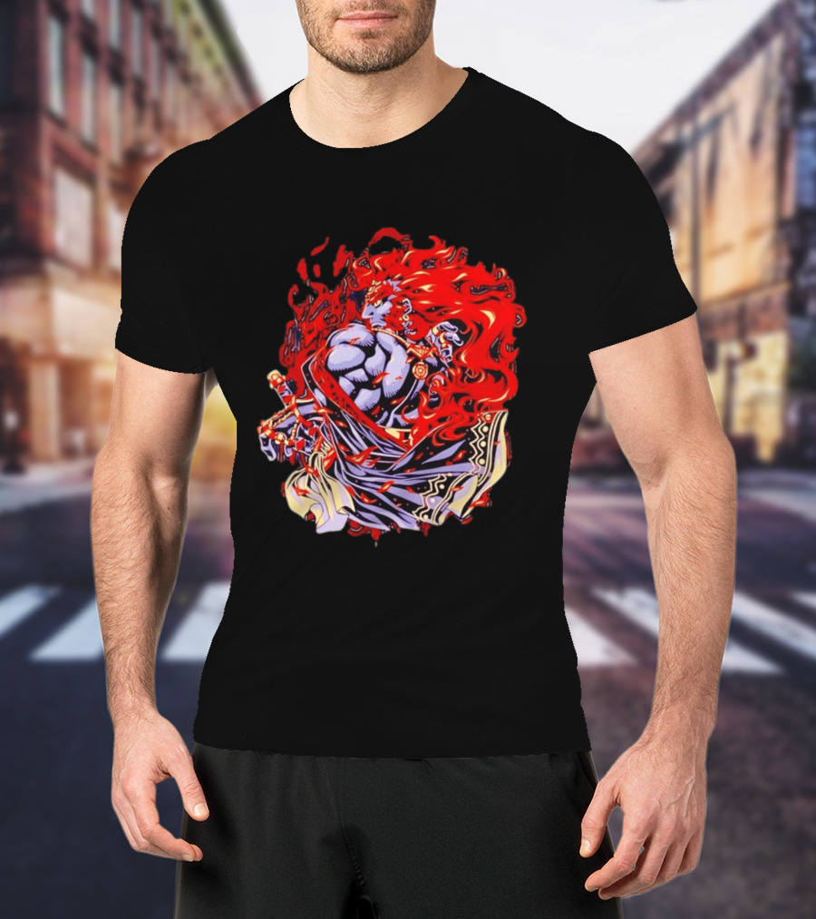 Ganondorf The Legend Of Zelda Dark King Of Gerudo Desert Fire Power T-Shirt