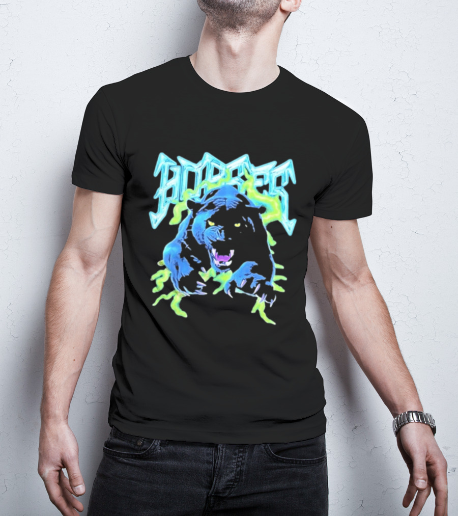 Horses Panther Lightning Metal Band Roar T-Shirt