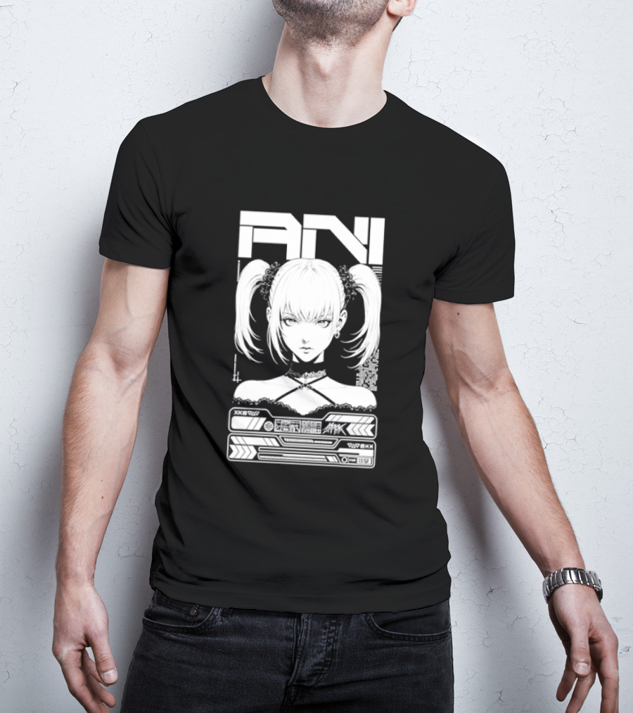 Misa Amane Death Note Anime Ani Grok Kawaii Gothic Style Pigtails T-Shirt