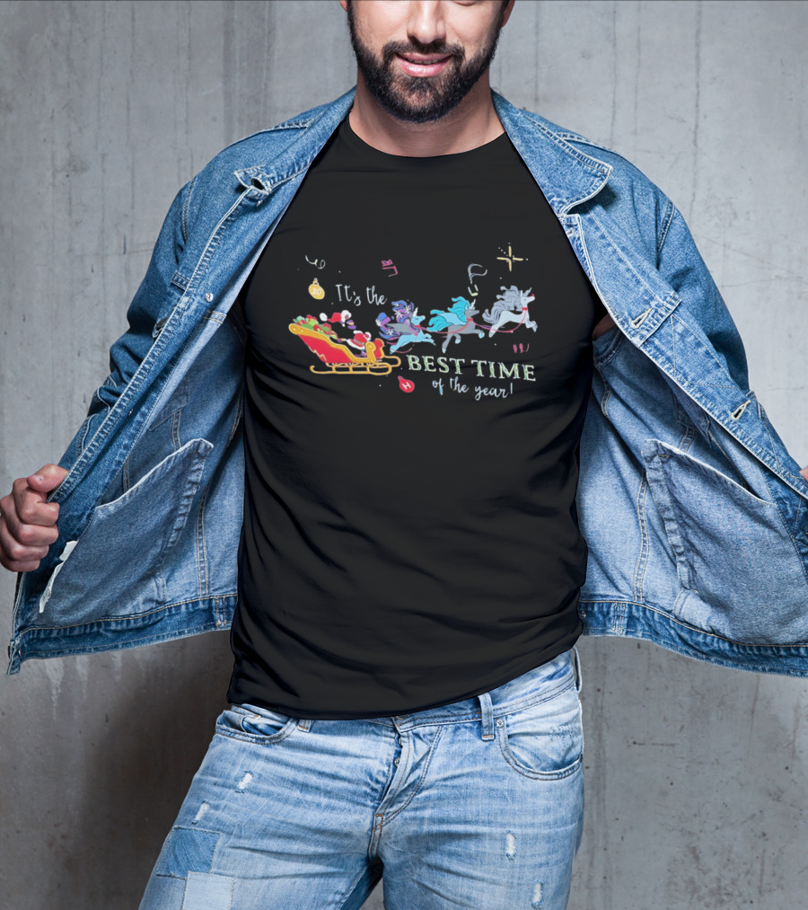 It's The Best Time Of The Year Christmas Unicorn Sleigh T-Shirt