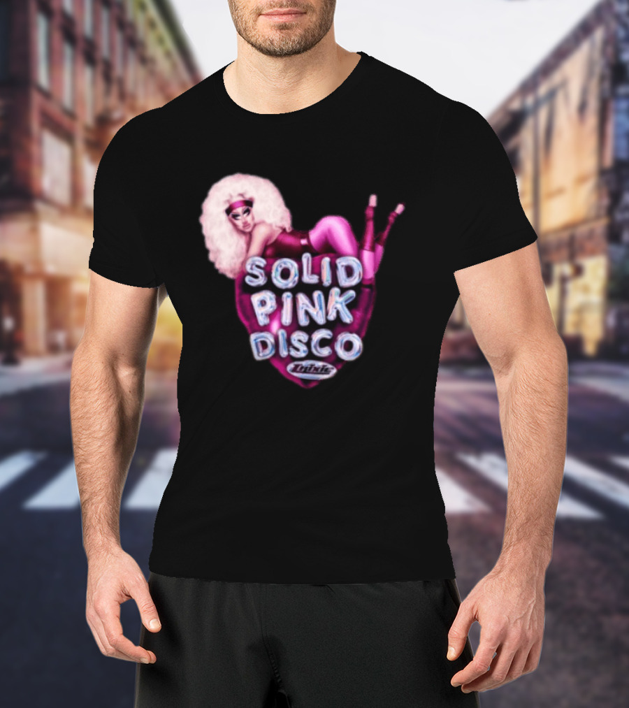 Trixie Mattel Solid Pink Disco Balloon Heart T-Shirt