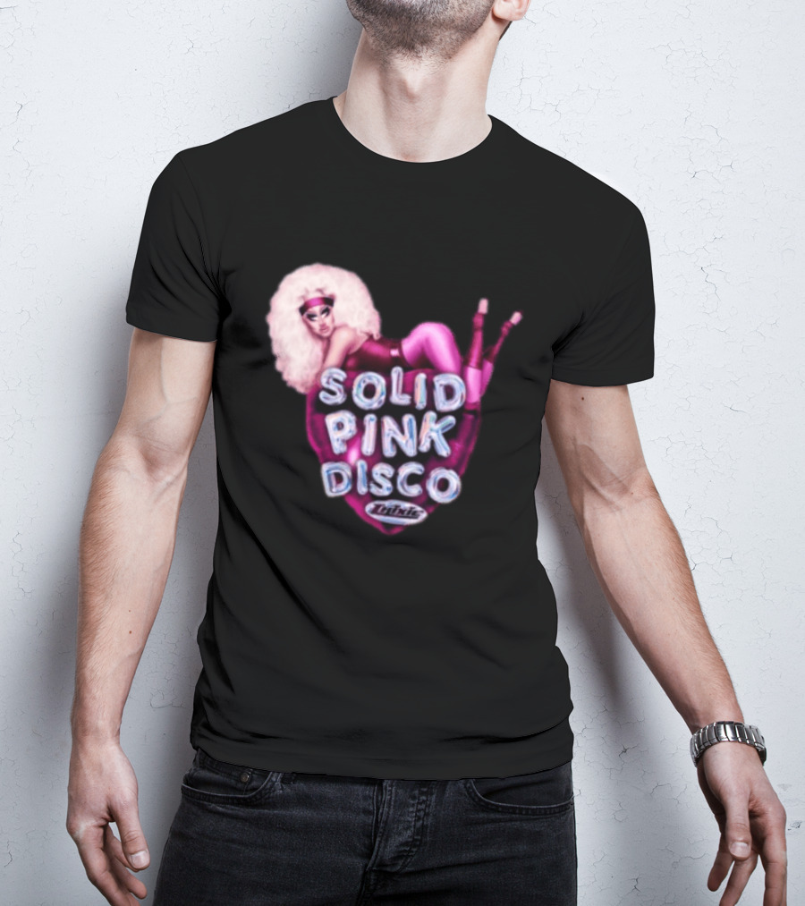 Trixie Mattel Solid Pink Disco Balloon Heart T-Shirt