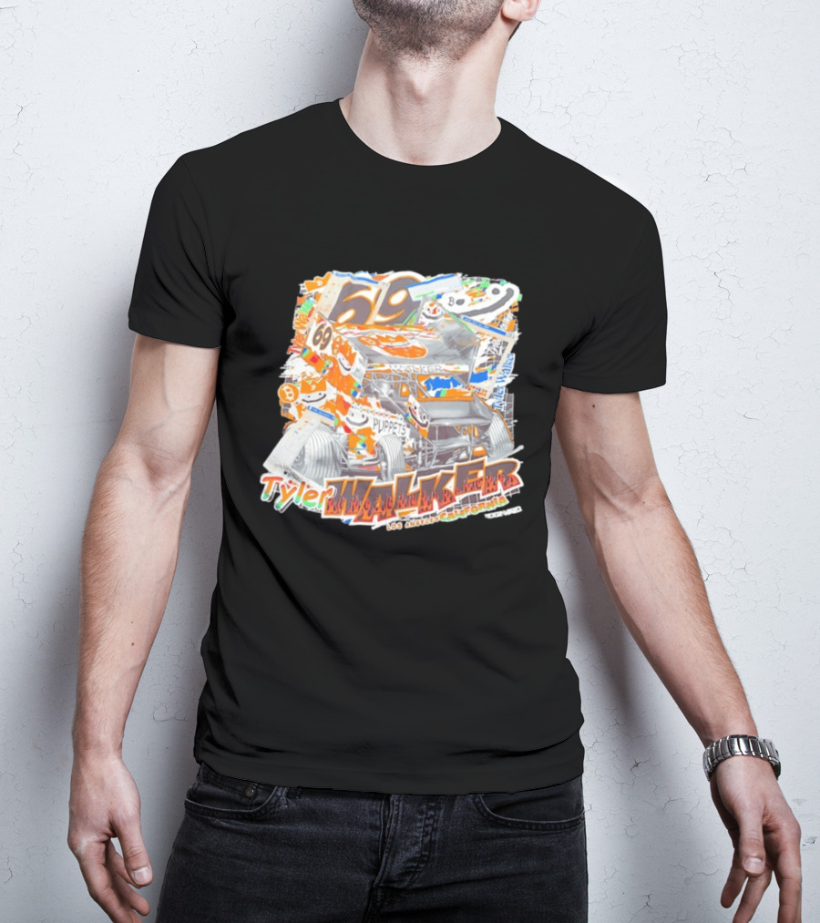 Tyler Walker No69 Sprint Car Puppets Los Angeles California T-Shirt