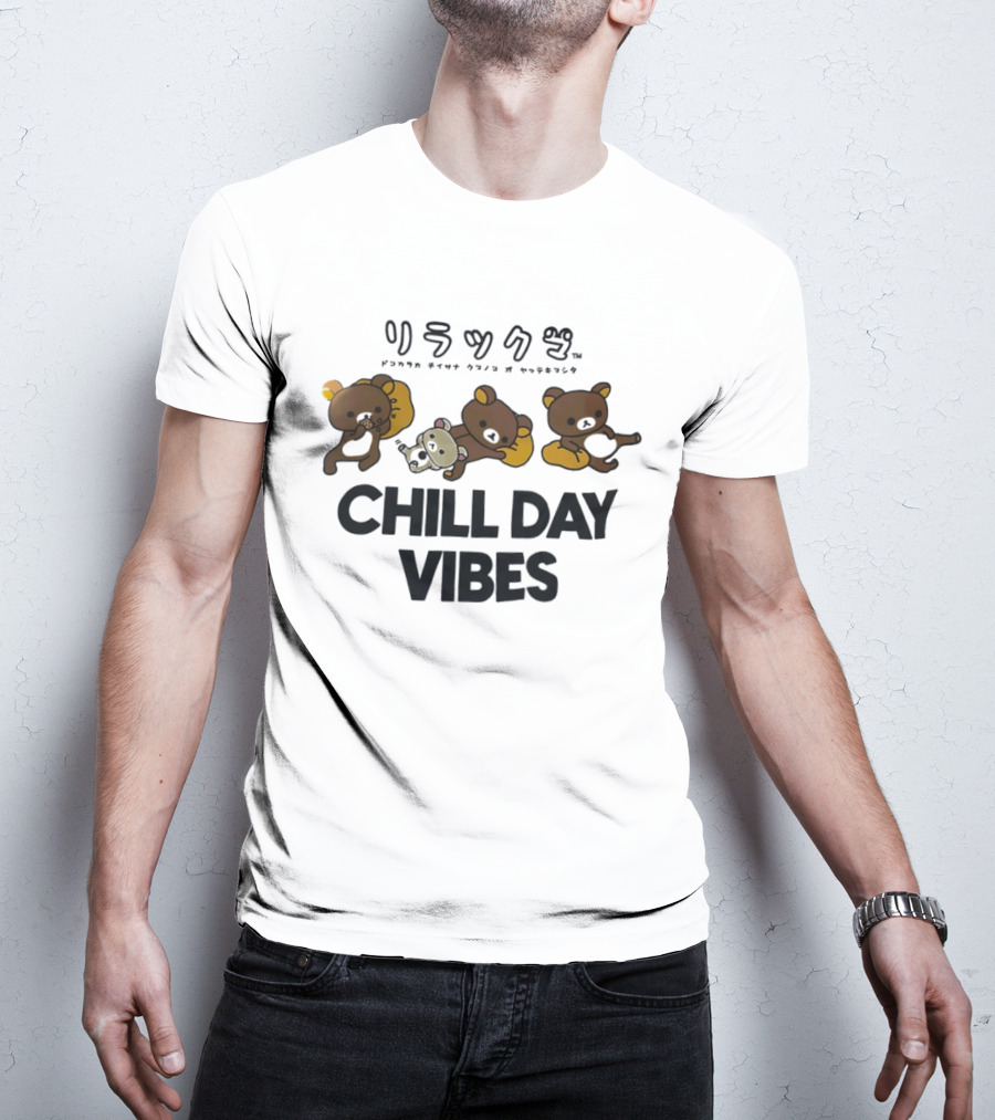 Rilakkuma Chill Day Vibes San X Kawaii Relaxing Bear Japanese T-Shirt