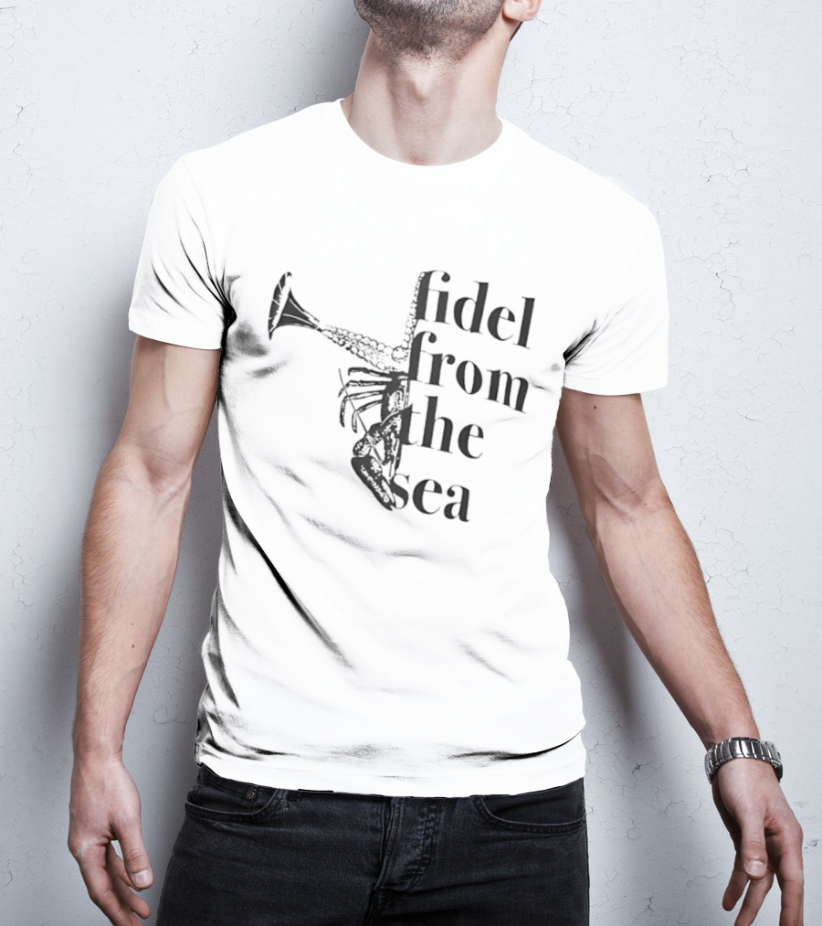 Fidel From The Sea Lobster Surreal Political Satire T-Shirt