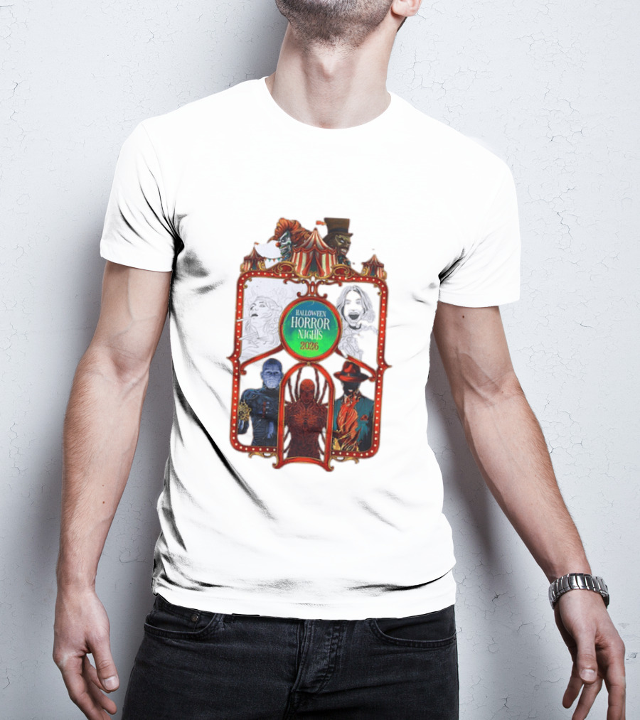 Halloween Horror Nights 2026 Universal Studios Characters Carnival T-Shirt