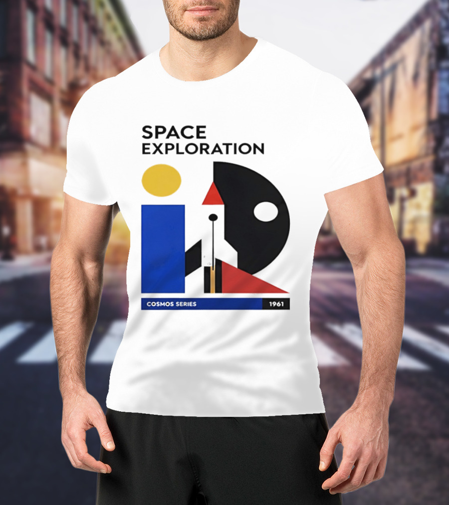 Space Exploration 1961 Cosmos Series Retro Geometric T-Shirt