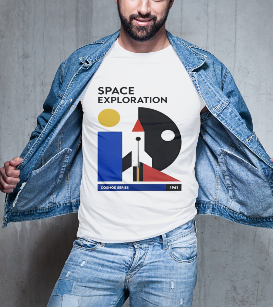 Space Exploration 1961 Cosmos Series Retro Geometric T-Shirt