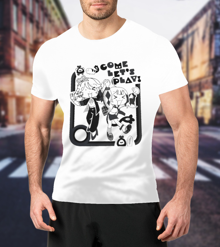 Tsukasa Tenma Emu Otori Project Sekai Come Let's Play Fun T-Shirt