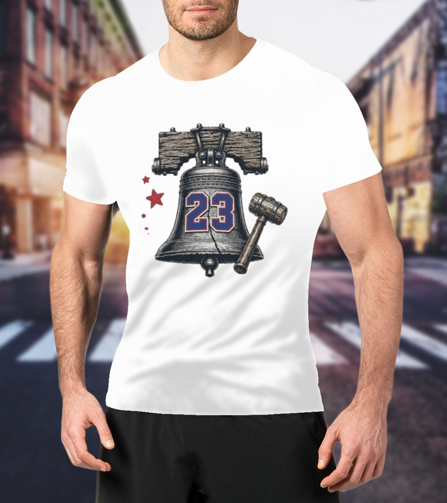 Liberty Bell 23 Philadelphia 76ers Stars T-Shirt