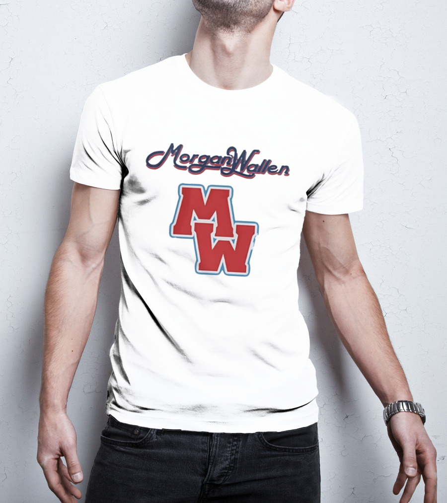 Morgan Wallen MW Bold Red Letters Country Music T-Shirt