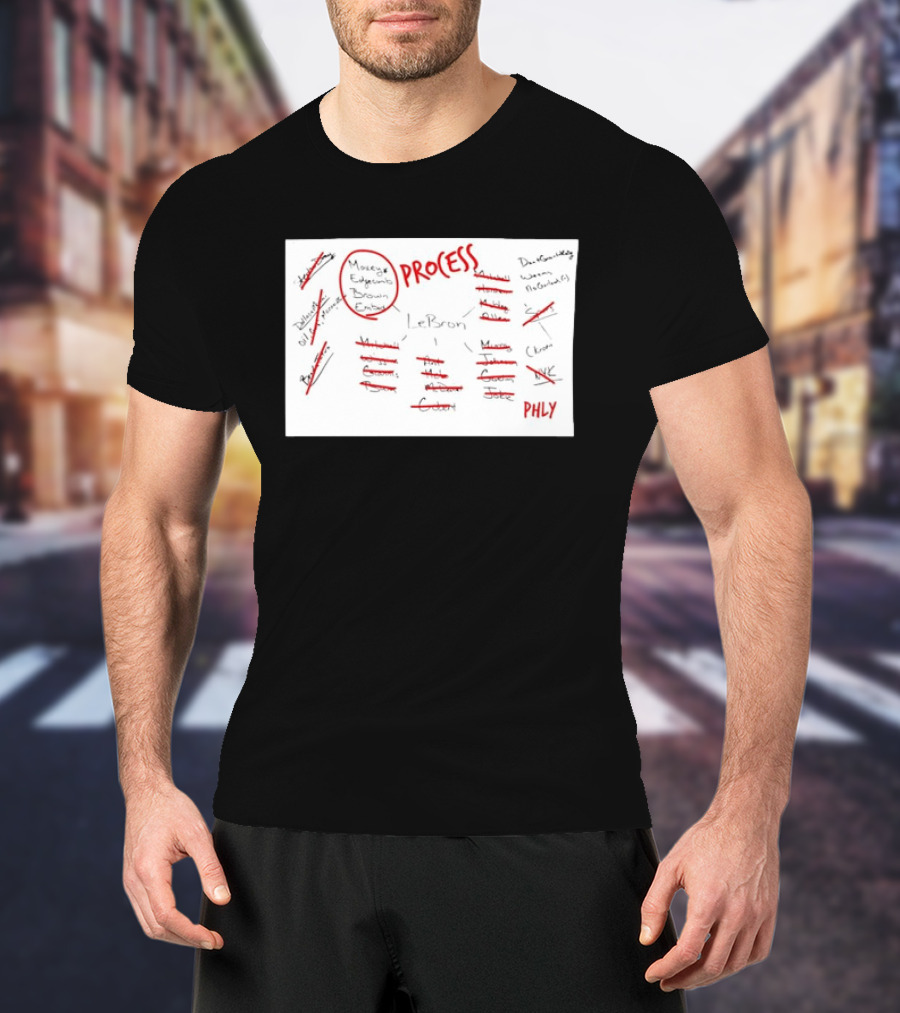 LeBron James Maxey Edgecomb Brown Embiid Philadelphia 76ers Process Phly T-Shirt