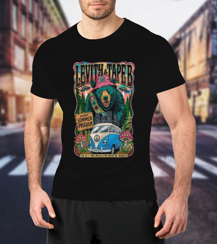 Levity & Tape B Present Summer Program 2026 White River State Park Indianapolis T-Shirt