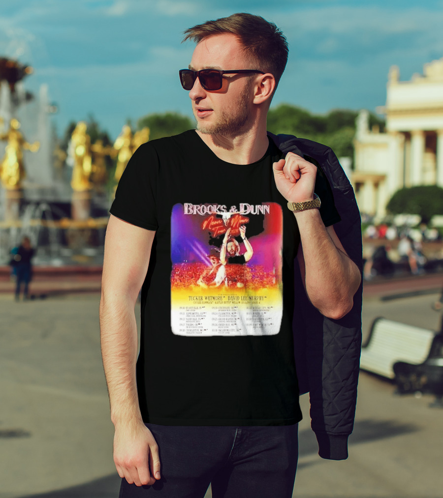 Brooks & Dunn Neon Moon Tour 2026 Tucker Wetmore David Lee Murphy Country Concert Events And Dates T-Shirt