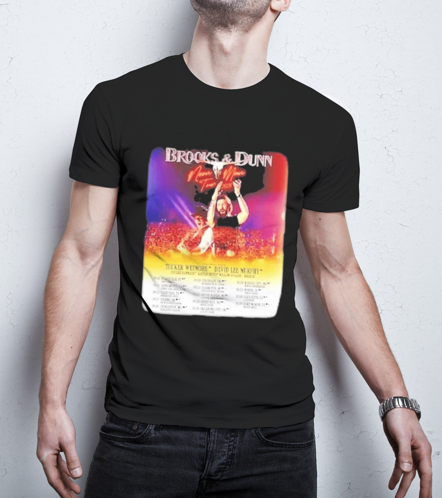 Brooks & Dunn Neon Moon Tour 2026 Tucker Wetmore David Lee Murphy Country Concert Events And Dates T-Shirt
