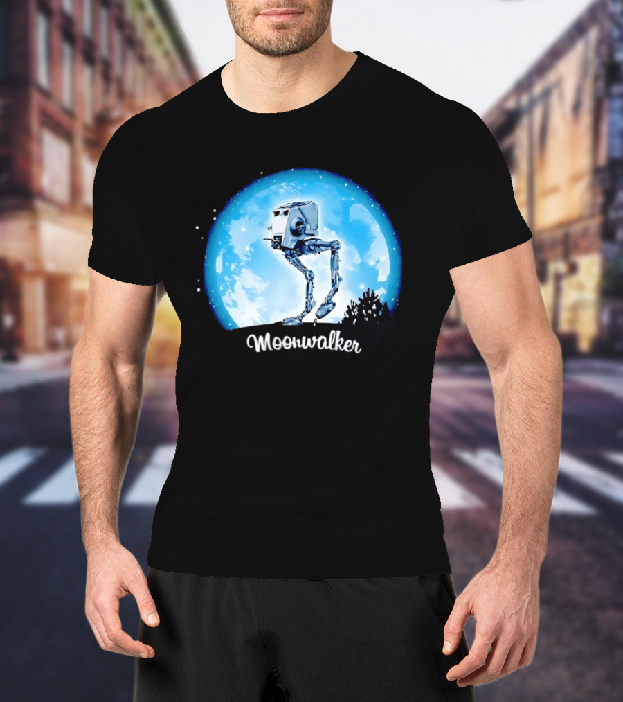 Star Wars AT ST Moonwalker Imperial Walker Moon Scene T-Shirt