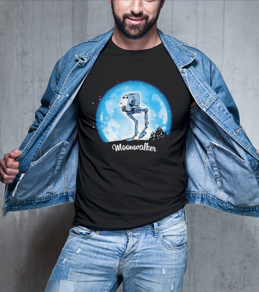 Star Wars AT ST Moonwalker Imperial Walker Moon Scene T-Shirt