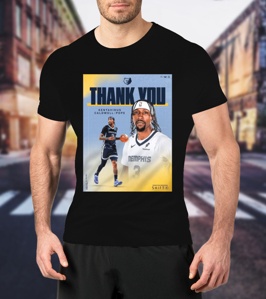 Thank You Kentavious Caldwell Pope Memphis Grizzlies Basketball 3 NBA Fan T-Shirt