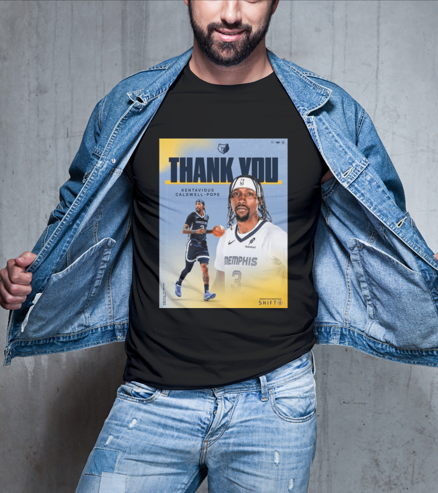 Thank You Kentavious Caldwell Pope Memphis Grizzlies Basketball 3 NBA Fan T-Shirt