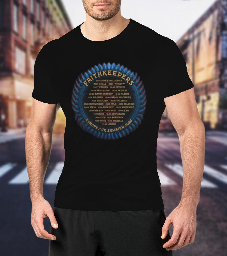 Faithkeepers Europe UK Summer 2026 Tour Dates Judas Priest T-Shirt