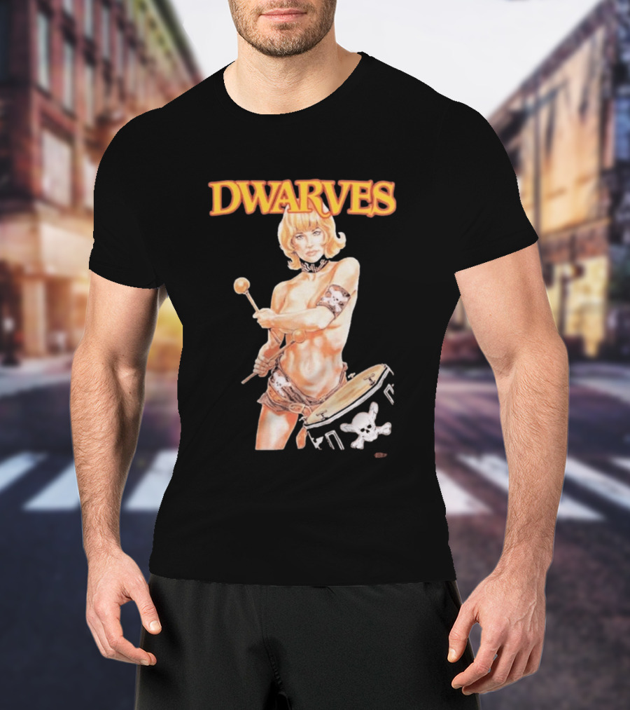 Dwarves Drummer Girl Fantasy T-Shirt