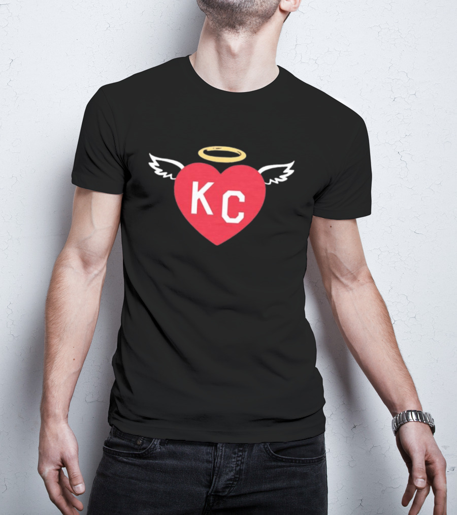 Kansas City Chiefs KC Heart Wings Halo T-Shirt