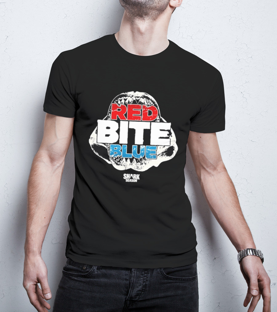Red Bite Blue Shark Season Ocean Marine Life T-Shirt