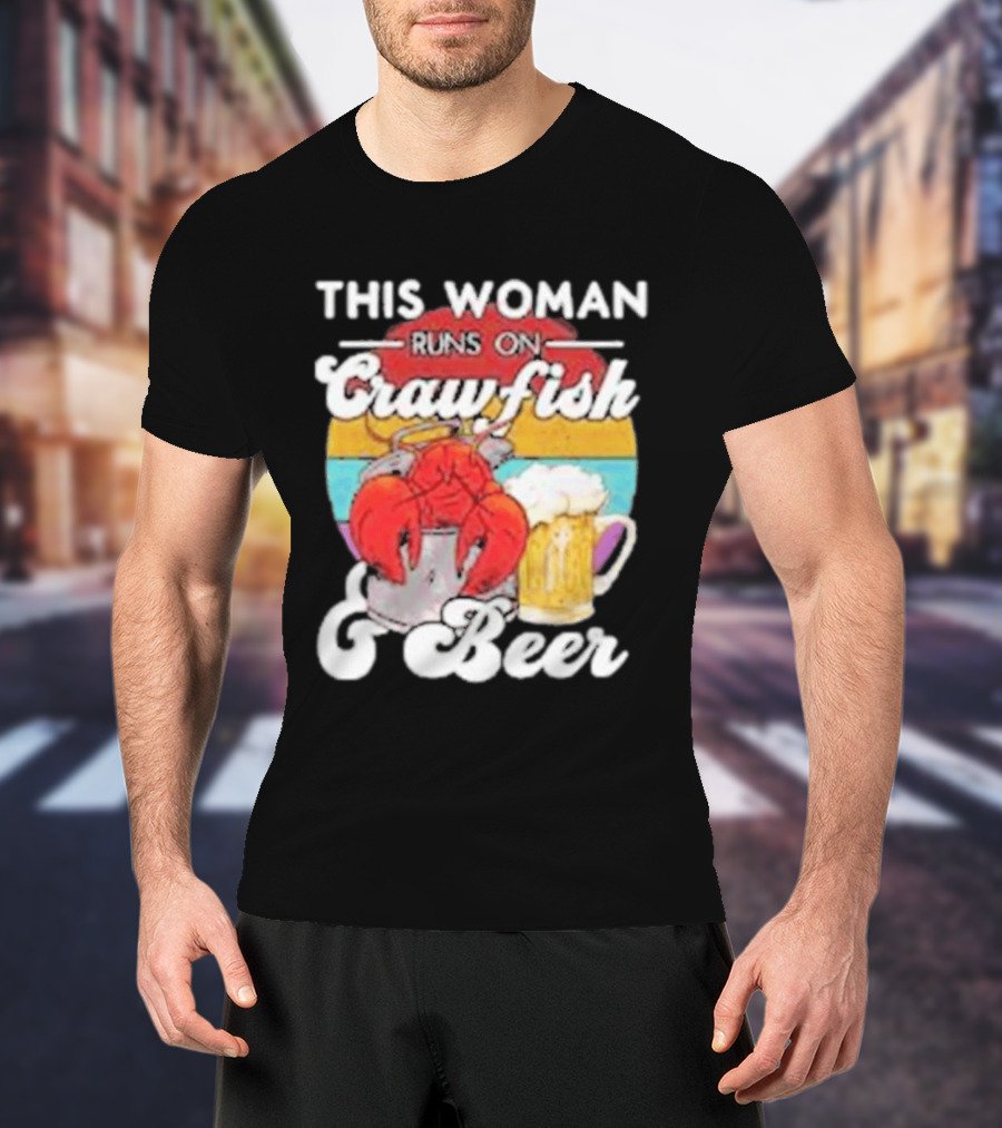 This Woman Runs On Crawfish And Beer With Vintage T-Shirt