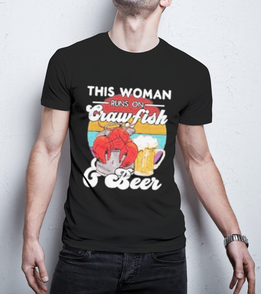 This Woman Runs On Crawfish And Beer With Vintage T-Shirt