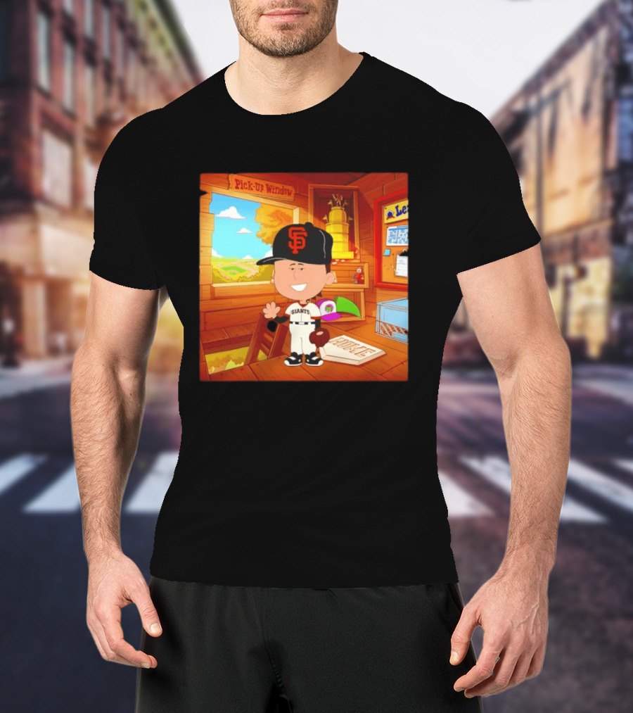Tyler Mahle San Francisco Giants Baseball Cartoon Peanuts T-Shirt