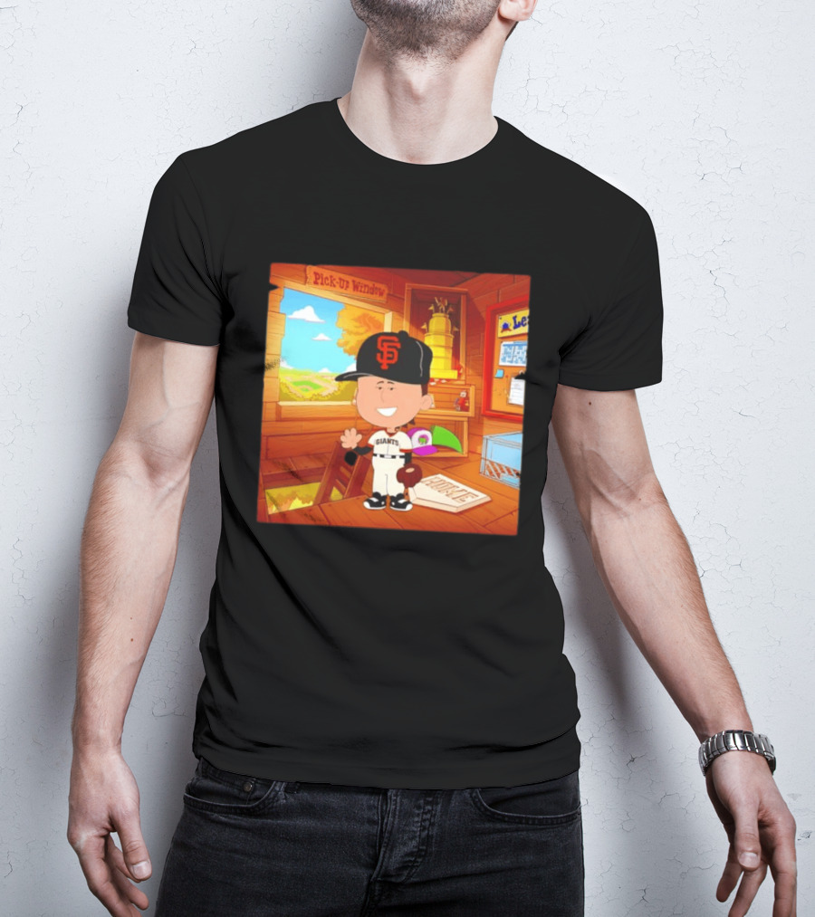 Tyler Mahle San Francisco Giants Baseball Cartoon Peanuts T-Shirt