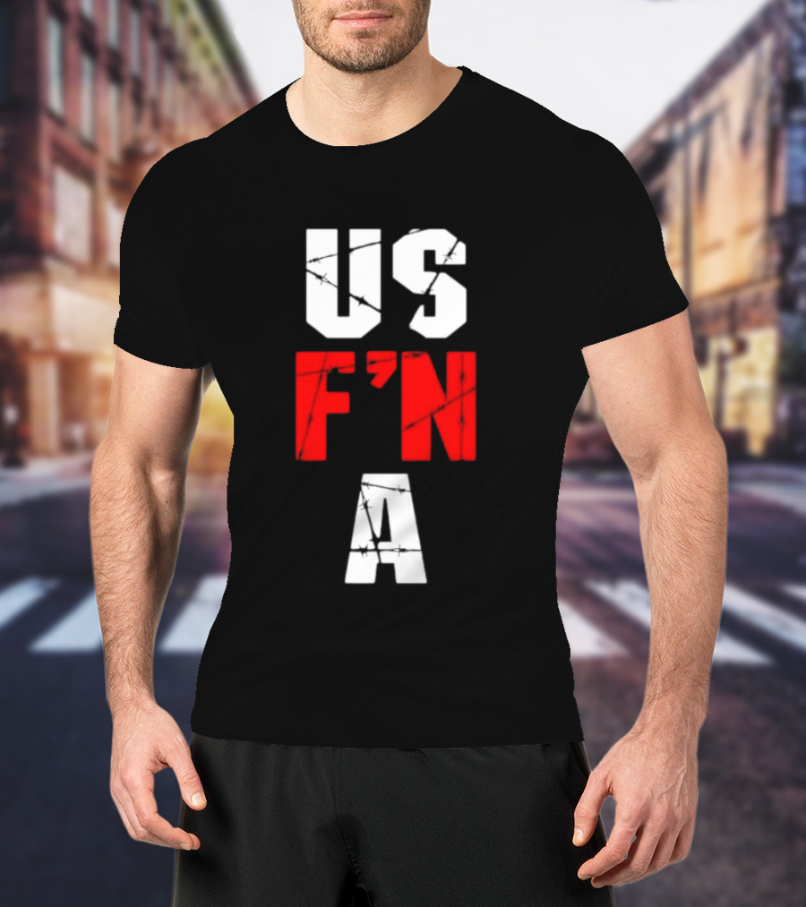 United States US F N A Barbed Wire T-Shirt