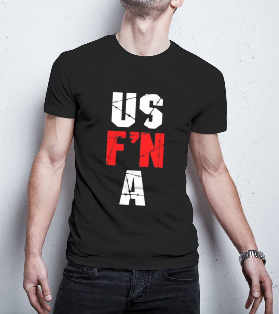 United States US F N A Barbed Wire T-Shirt