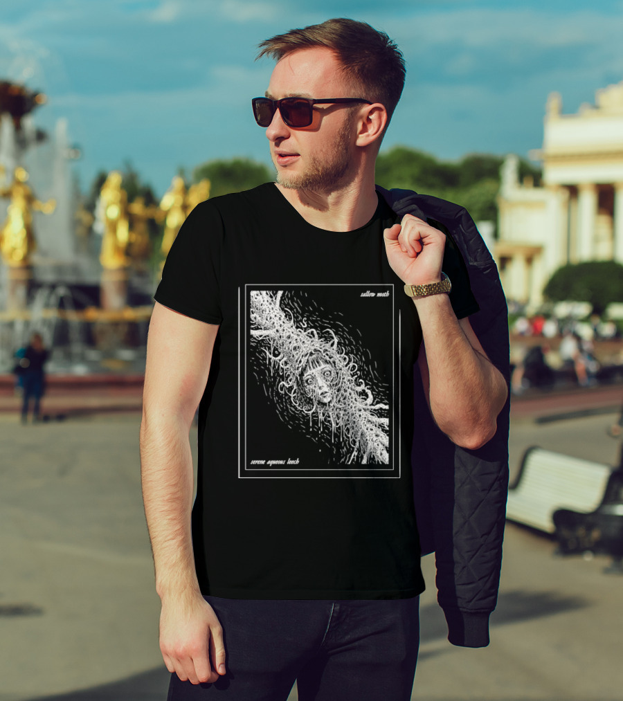 Sallow Moth Serene Aqueous Leech Surreal Horror Waveform T-Shirt