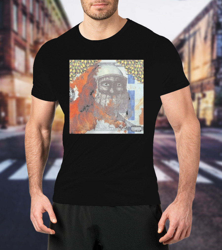 US Vs. Them Franklin Money Mask Art Parental Advisory T-Shirt